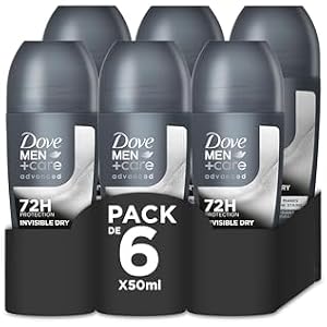 6x Dove Men+Care Invisible Dry Roll-On 50ml