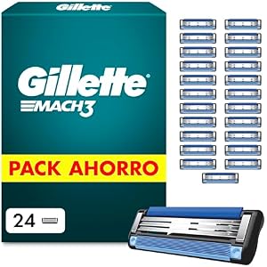24x Gillette Mach3 Recambios Cuchillas