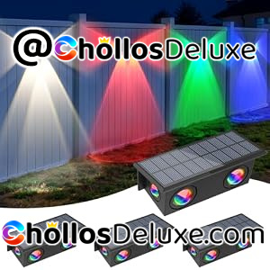 4x Apliques Solares de Pared RGB