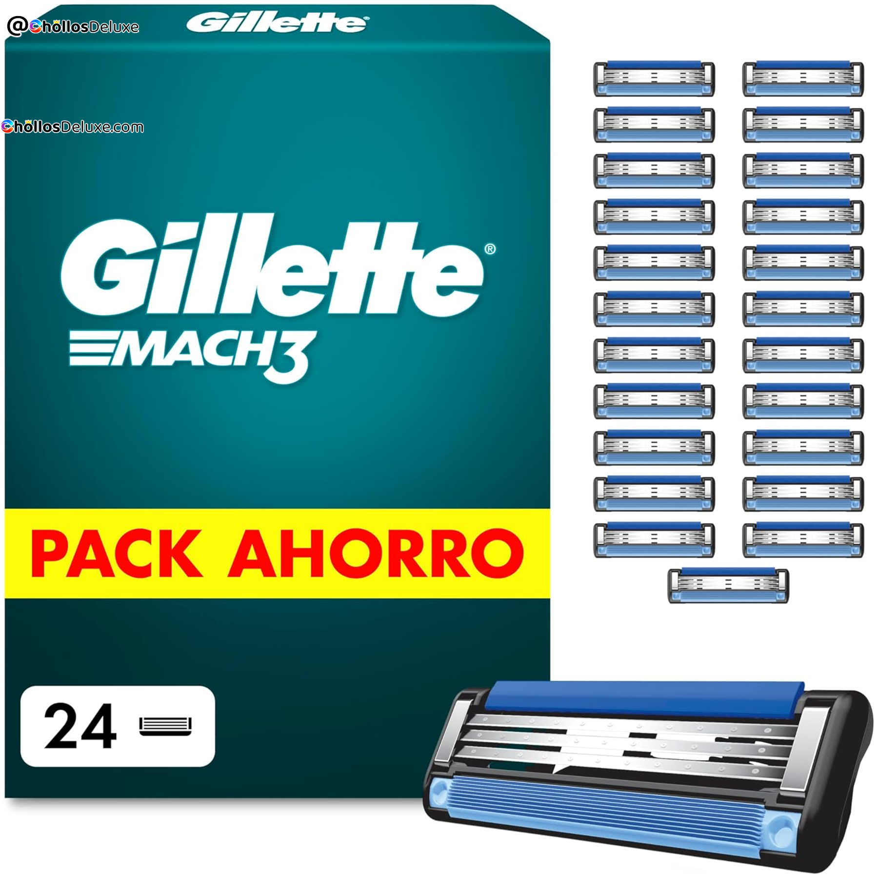 Gillette Mach3 Recambios de Afeitar 24 Unidades