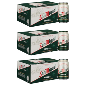 3x San Miguel Especial Lager 12 Cervezas 33cl
