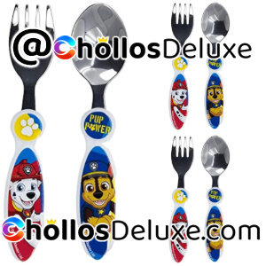 6 Cubiertos Metálicos Patrulla Canina Pup Power