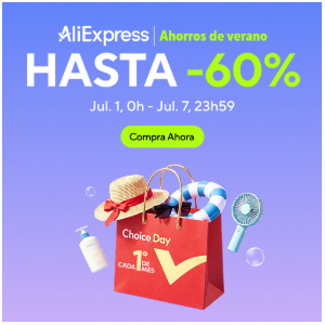 Cupones Ahorros de Verano en Aliexpress