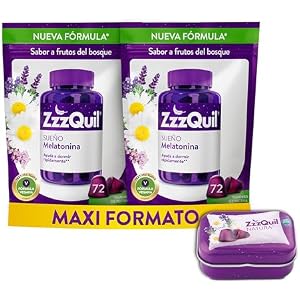2x ZzzQuil Sueño Melatonina 72 Gummies