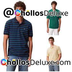 Calvin Klein Striped Pique Polo Hombre