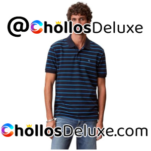 Calvin Klein Striped Pique Polo Hombre