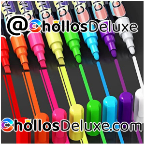 8x Rotuladores de Tiza Lavables 6mm