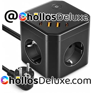 Regleta 8 en 1 con USB-C 20W y 4 Enchufes