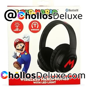 OTL Technologies Super Mario Auriculares Bluetooth LED Plegables