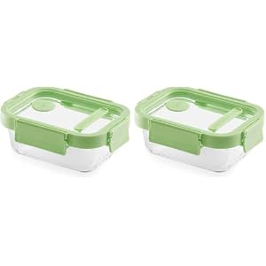2x Lékué Recipientes Herméticos de Vidrio 370ml