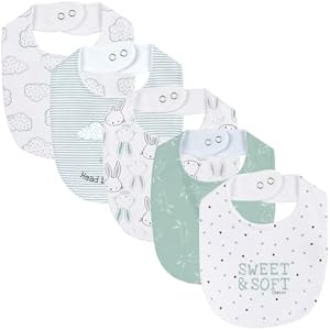5x Chicco Baberos de Algodón para Bebé