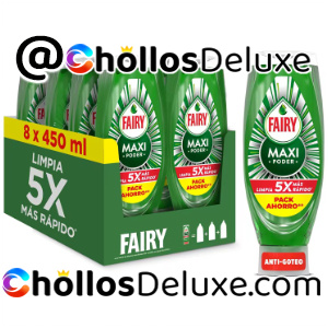8x Fairy Maxi Poder Lavavajillas Líquido 450ml