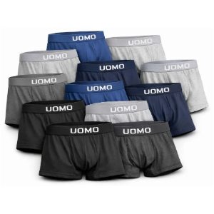 12x Calzoncillos Bóxer Hombre Algodón Elástico