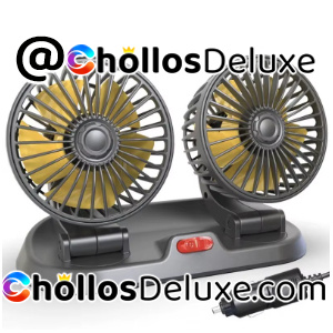 Ventilador de Coche Doble Cabezal 12V