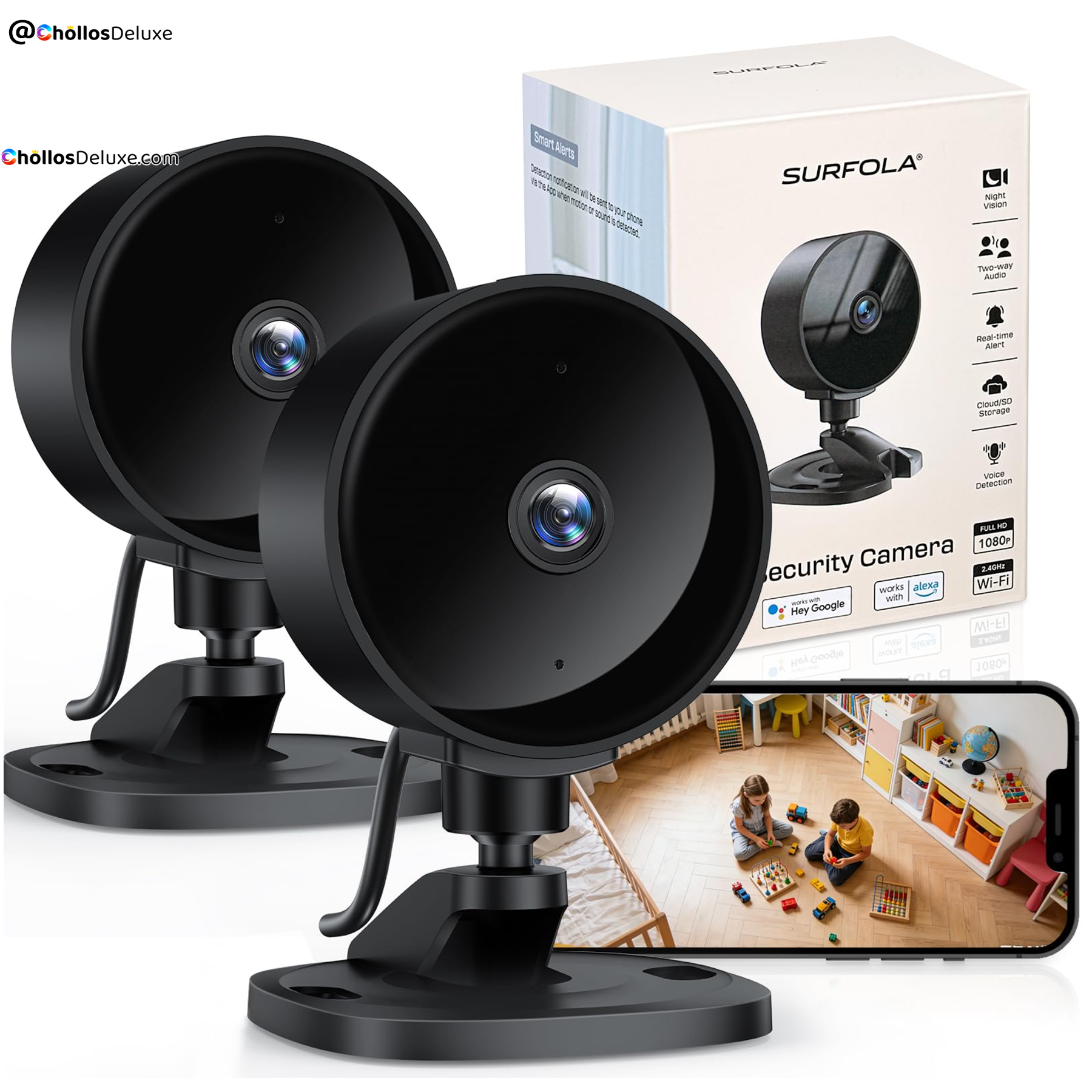 Cámaras Vigilancia WiFi Surfola 1080P