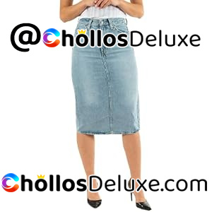 Levi's High Rise Back Slit Falda Denim