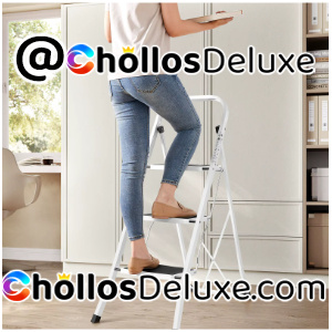 Songmics Escalera Plegable 3 Peldaños
