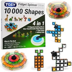 Tosy Magnet Fidget Spinner Glow 16 Bloques