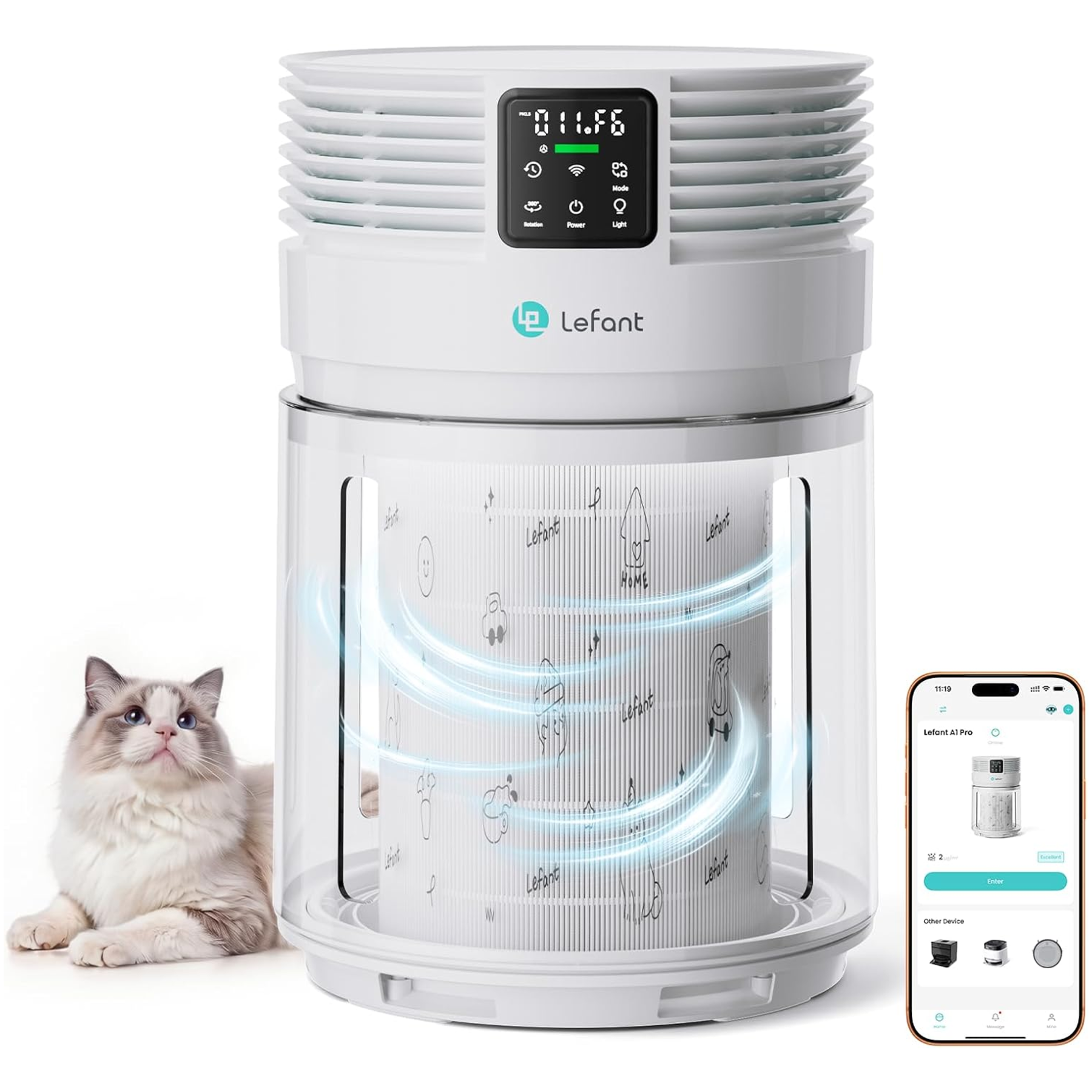 Lefant A1 Pro Purificador de Aire HEPA