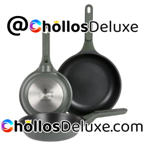 3x Sanpietro Midnight Sartenes 20-22-26cm