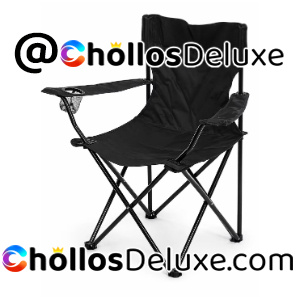 Silla Plegable Camping Pesca con Portavasos