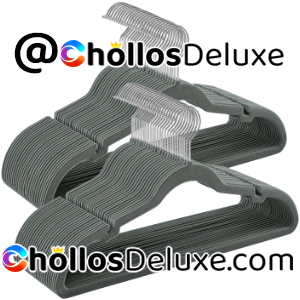 50x Songmics Perchas de Terciopelo