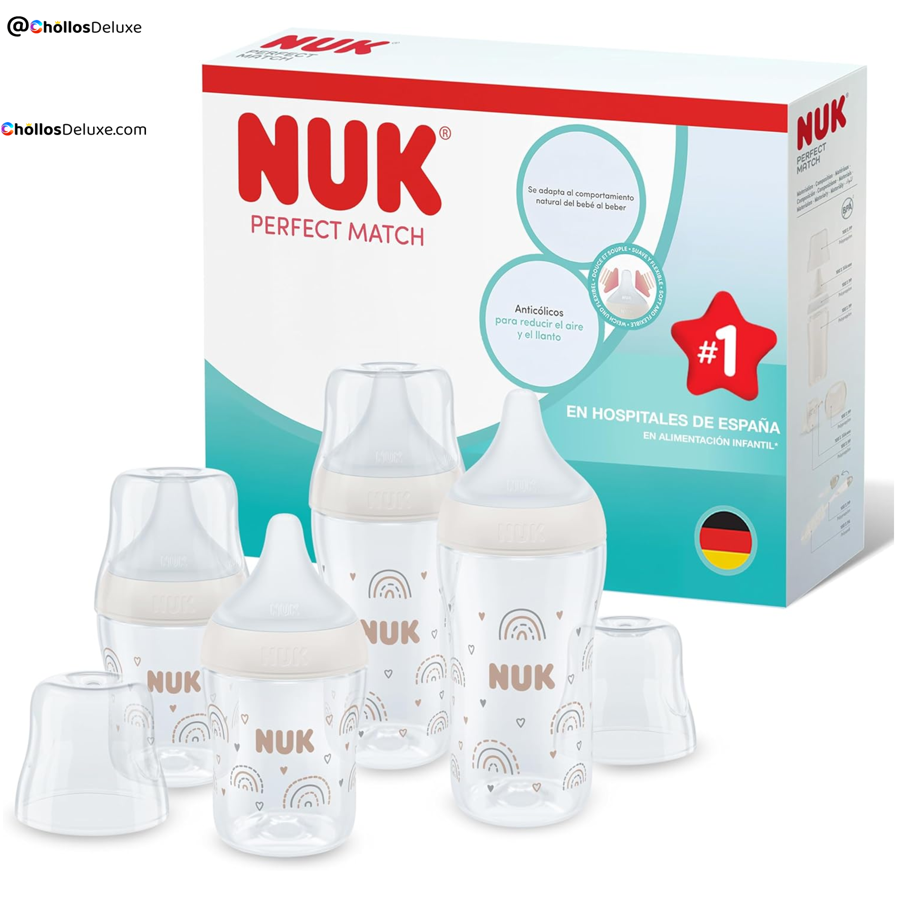 4x Nuk Perfect Match Biberones 150ml/260ml