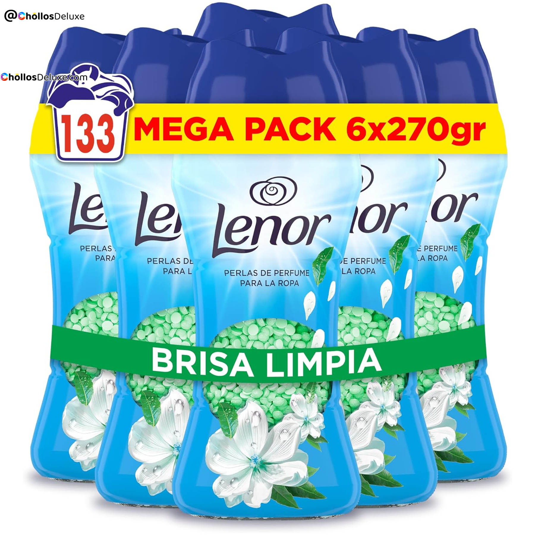 6x Lenor Costa Mediterránea Perlas 270g