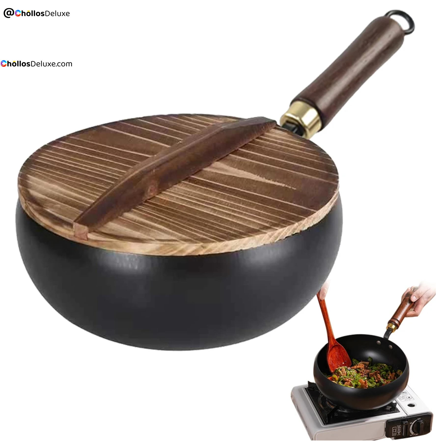 Olla de Hierro Fundido con Tapa 24cm