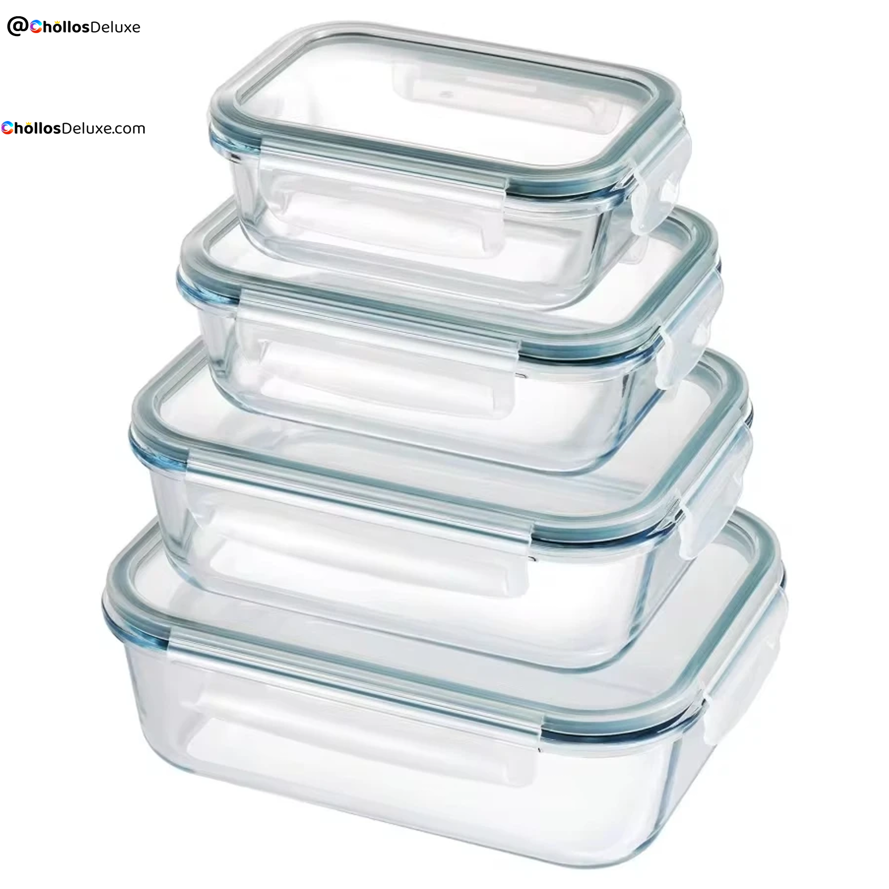 Recipientes de Borosilicato 4 Piezas