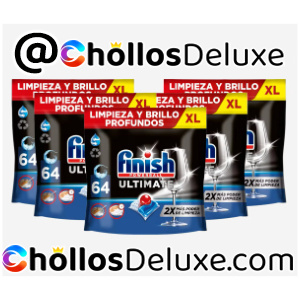 5x Finish Ultimate Pastillas Lavavajillas 64uds