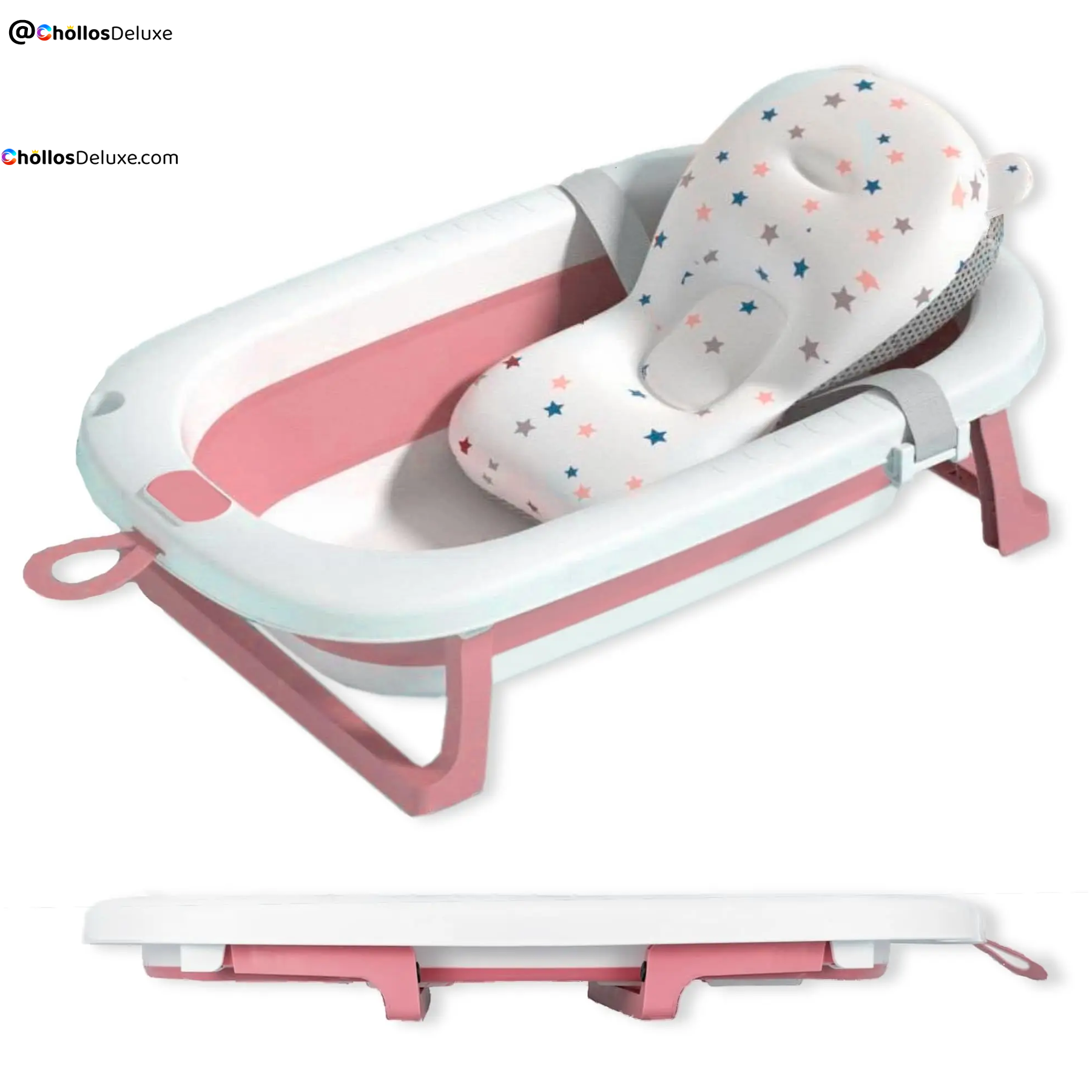 Bañera Plegable para Bebé con Termómetro