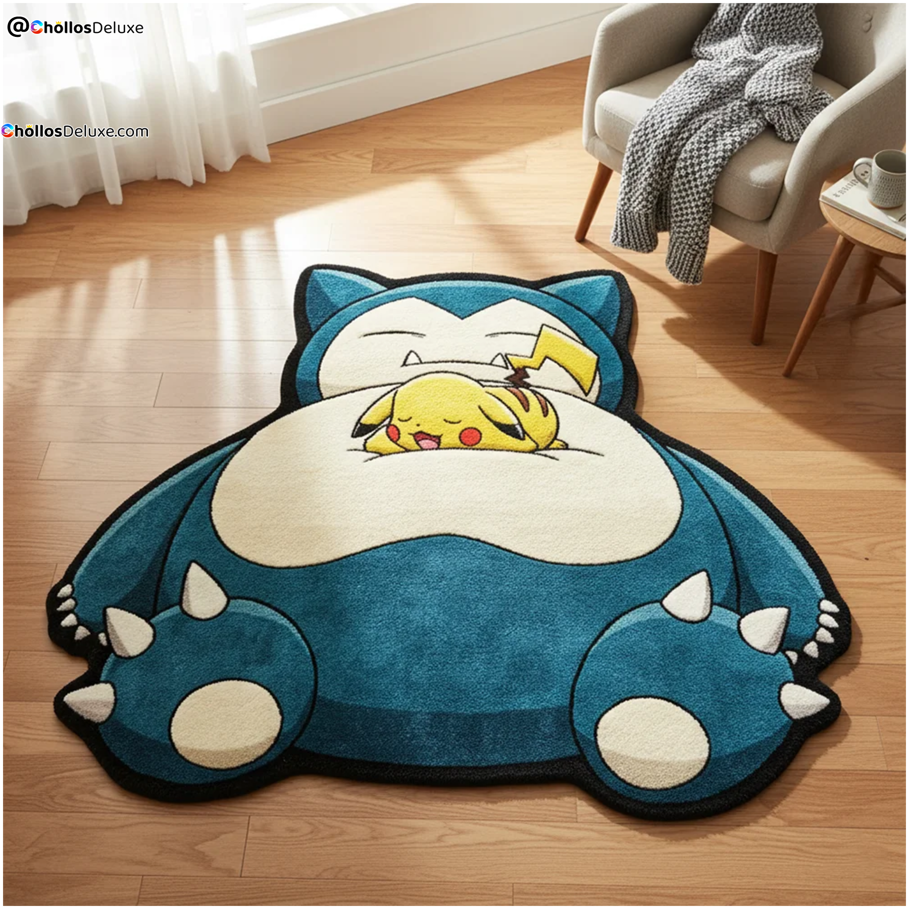 Alfombra Pokémon Snorlax y Pikachu