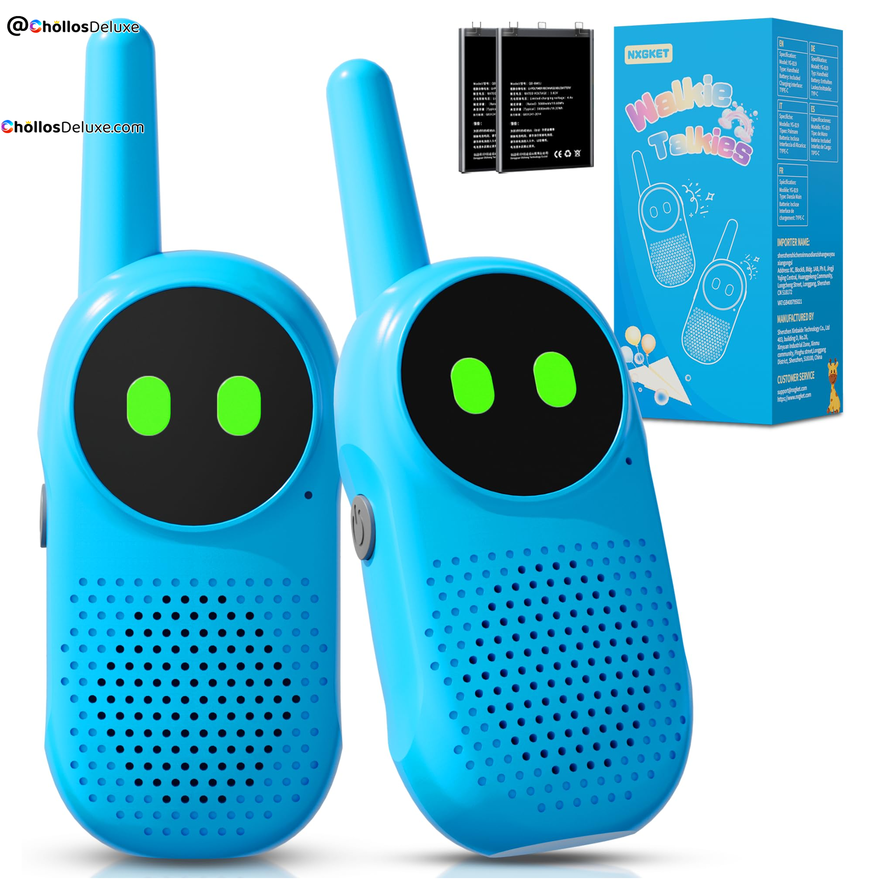 Walkie Talkie Infantil Recargable 1000m