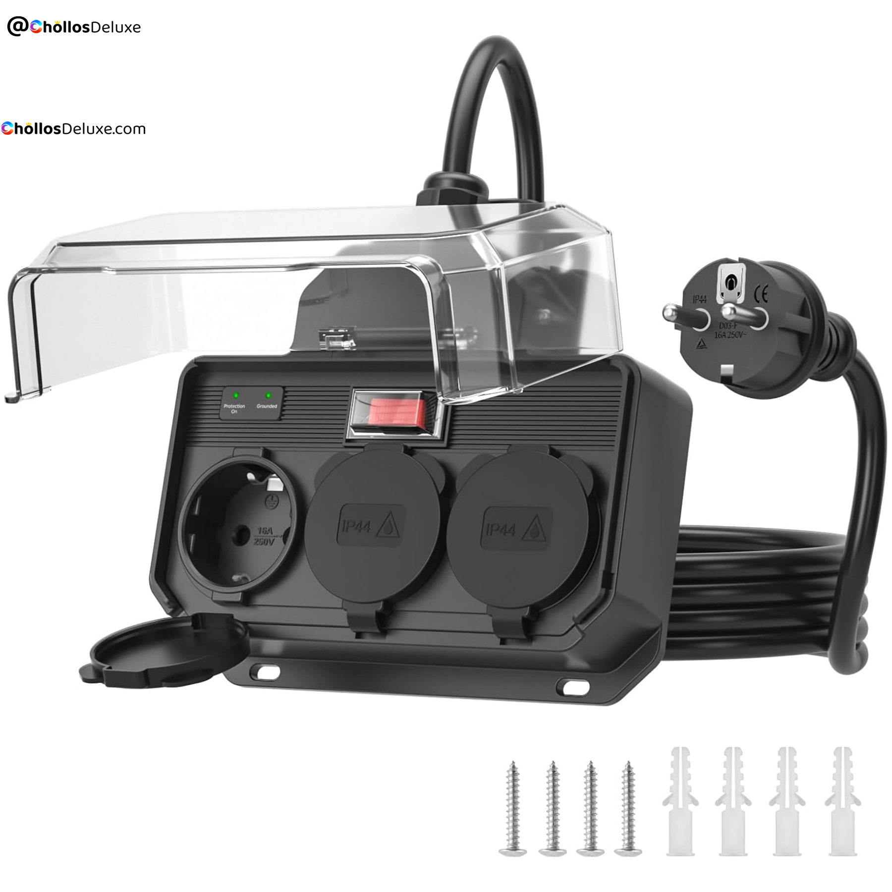 Regleta Exterior IP44 de 3 Tomas
