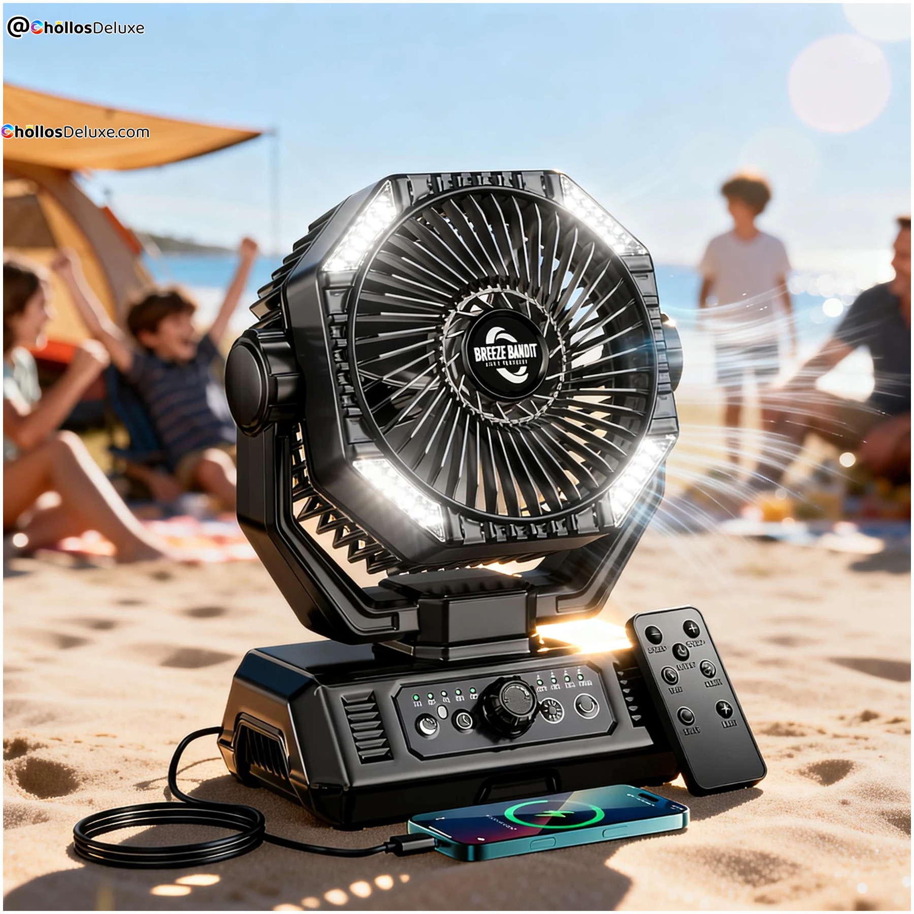 Ventilador Camping 20000mAh con Control Remoto