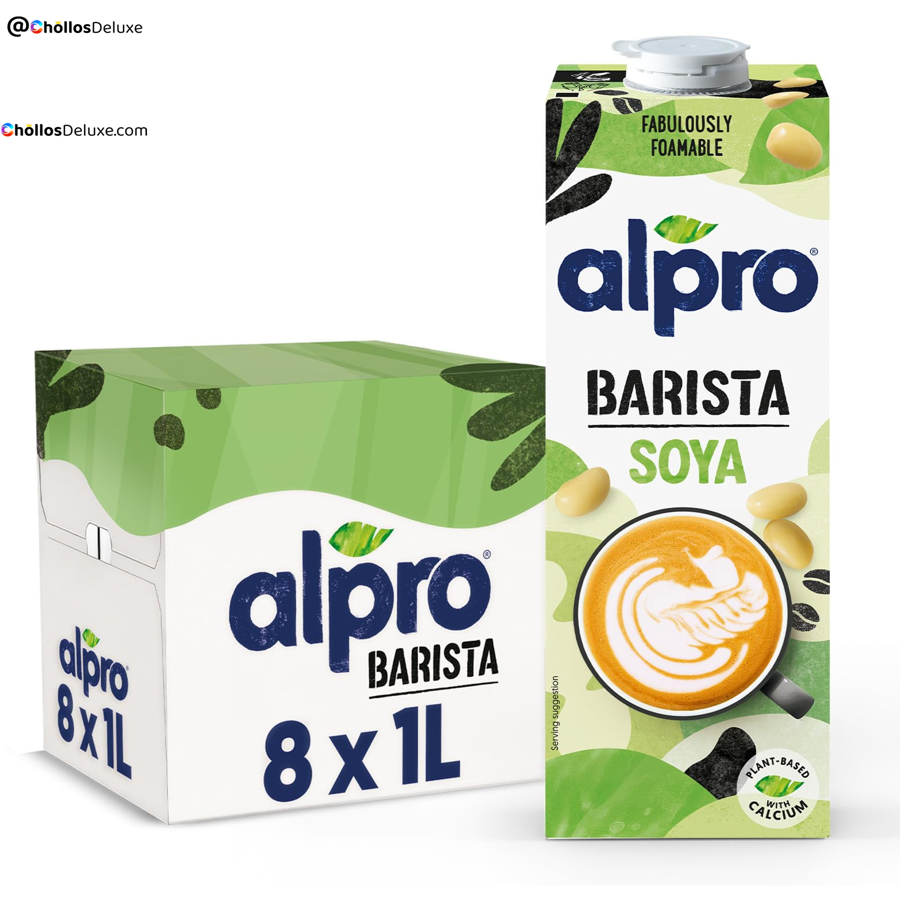 8x Alpro Barista Bebida Vegetal de Soja 1L