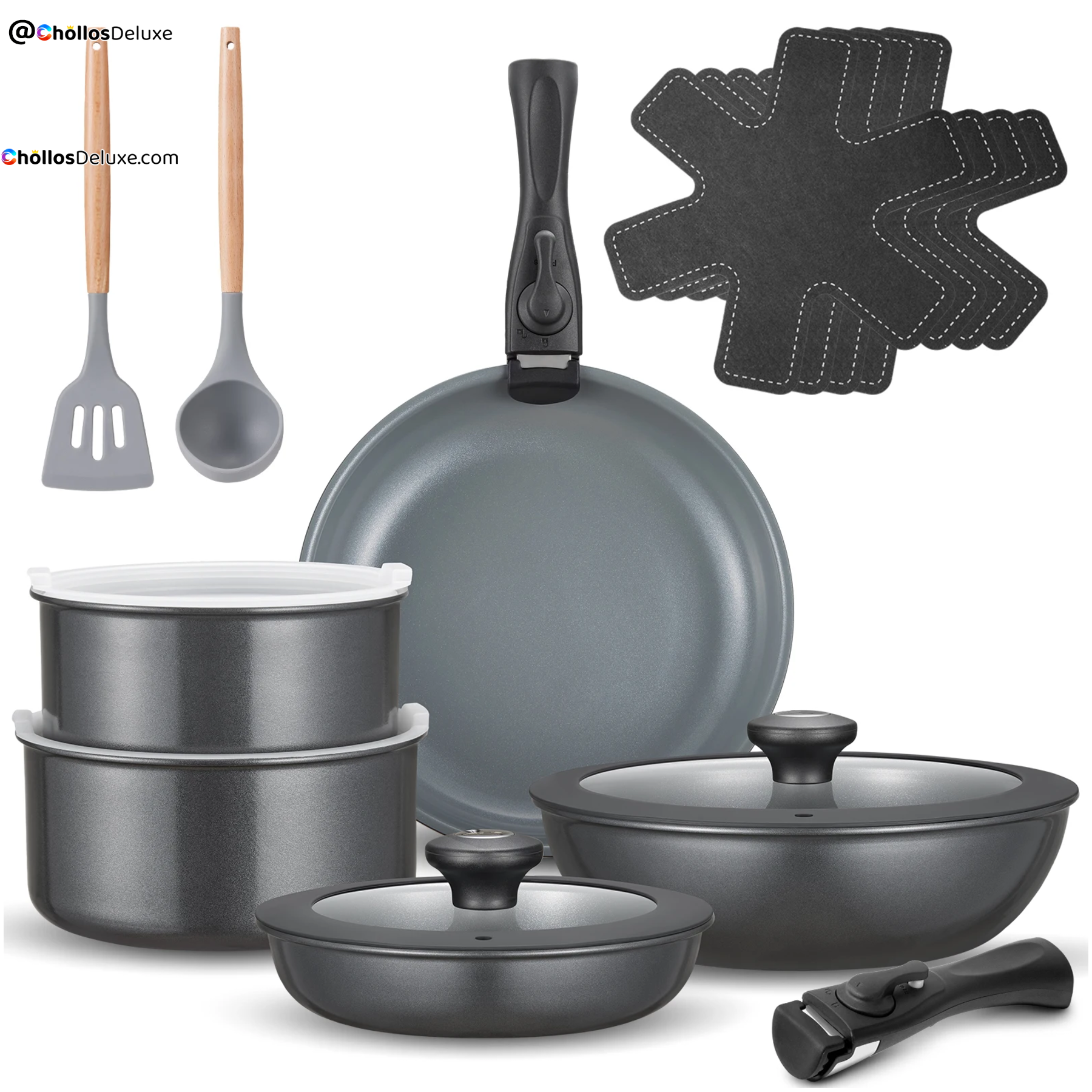 Batería de Cocina Cerámica 17 Piezas