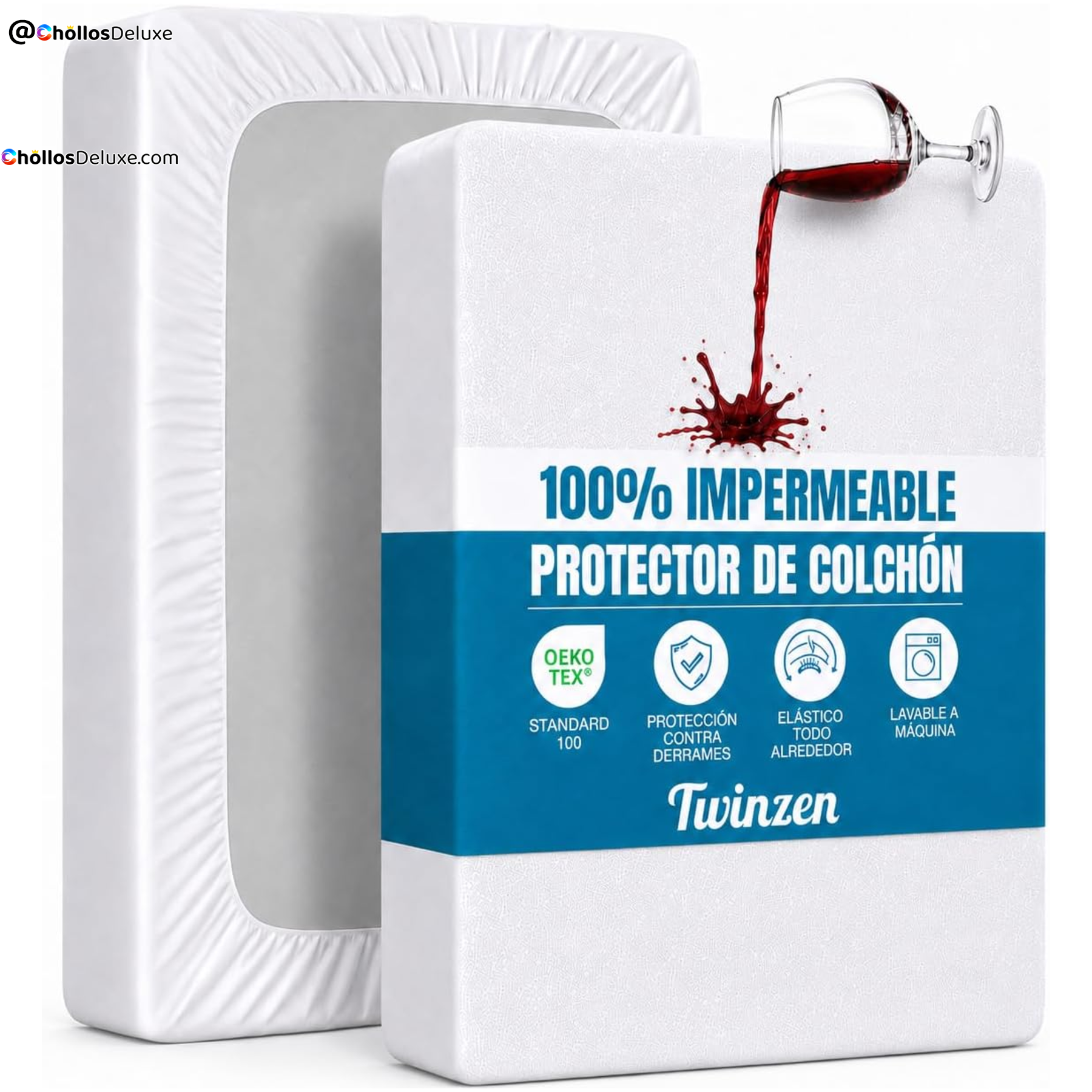 Twinzen Protector Colchón Impermeable 90x190cm
