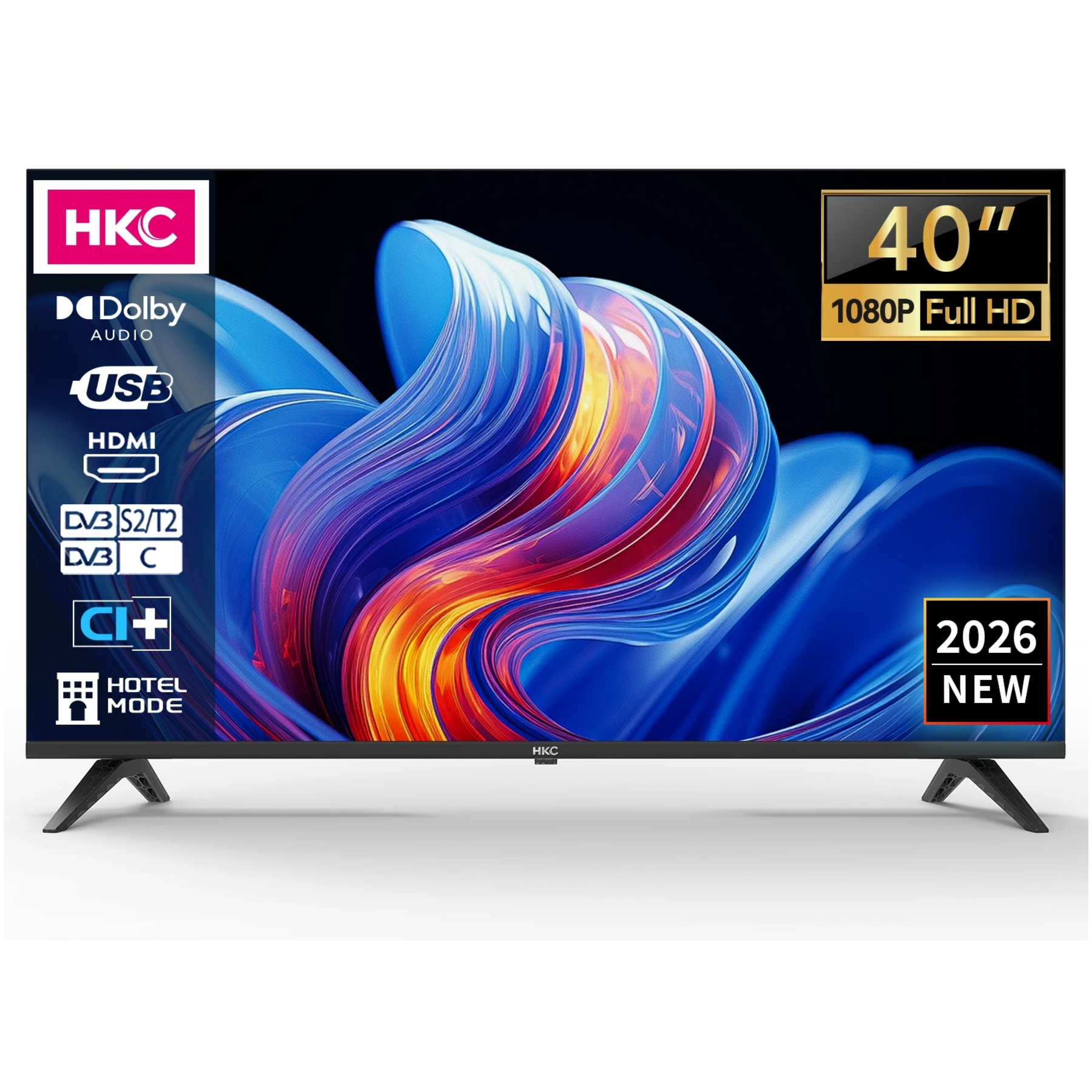 HKC Televisor 40" FHD con Dolby Audio