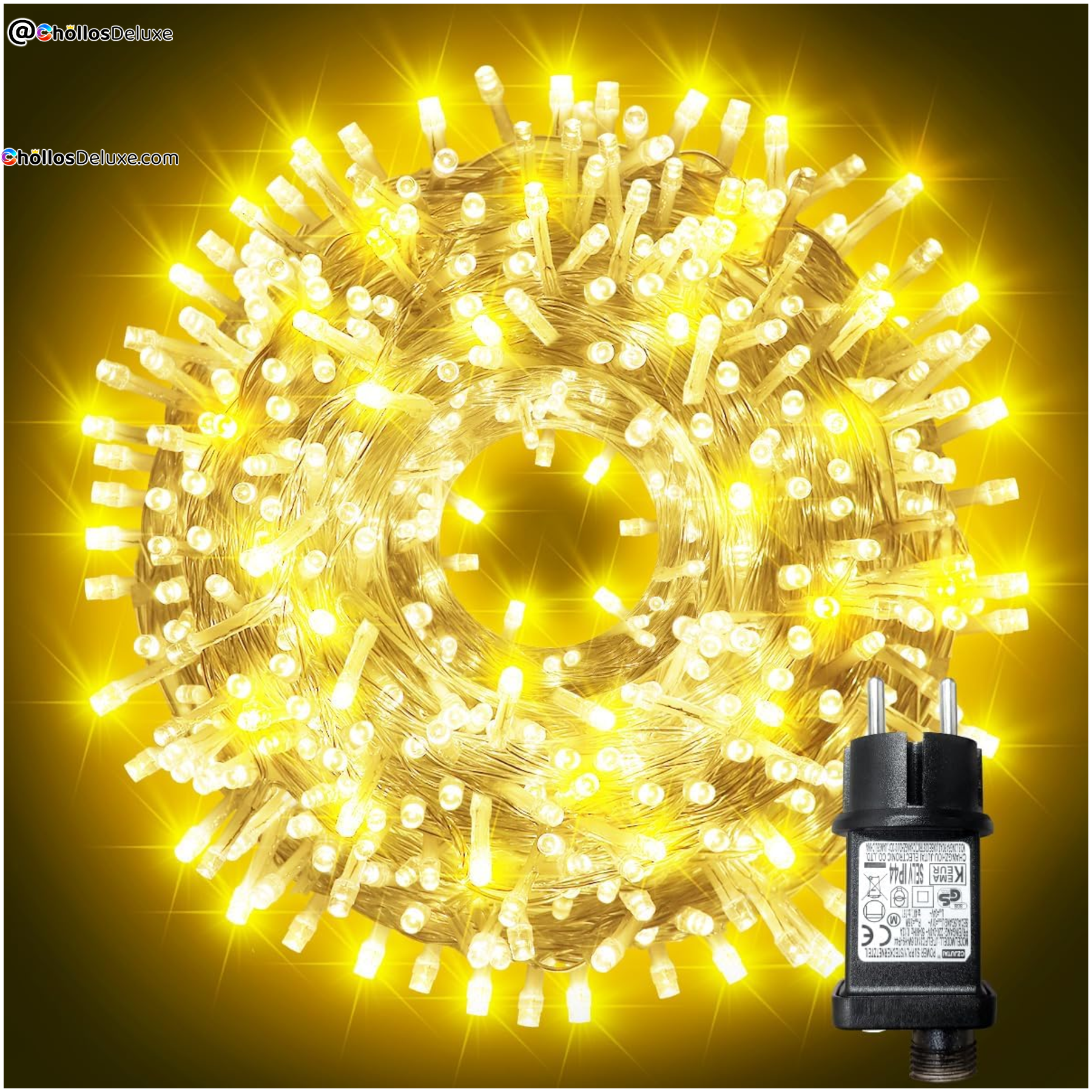Luces Navidad Exterior 30m 300 LED Cálidas