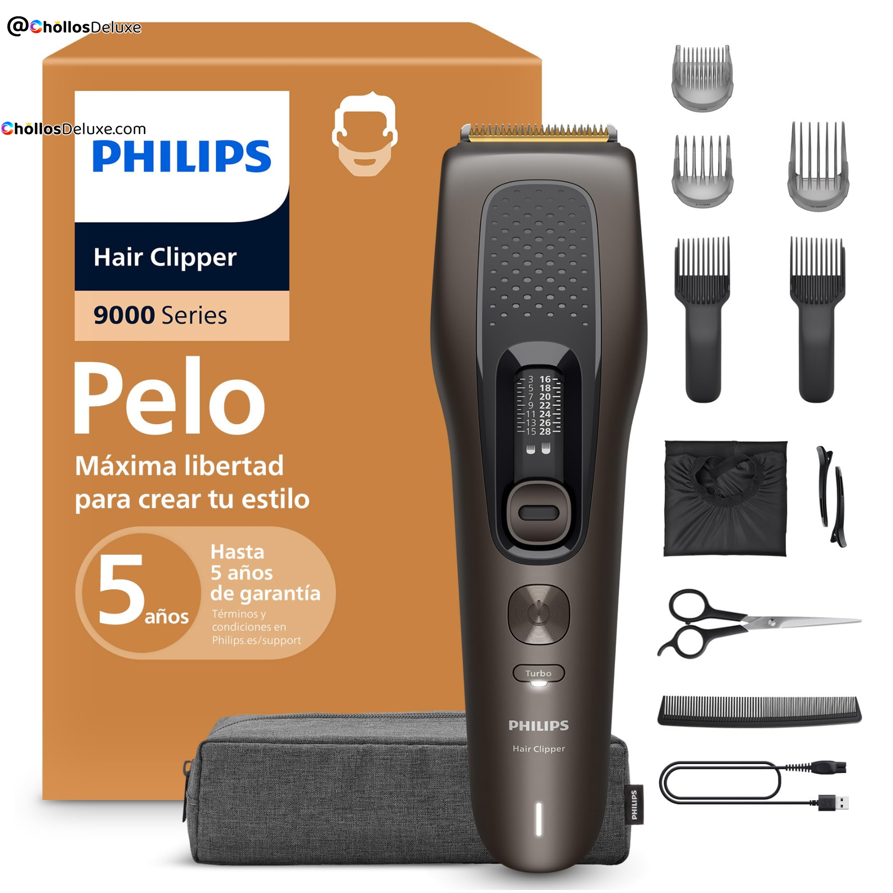 Philips Serie 9000 Cortapelos + Kit 4 Piezas