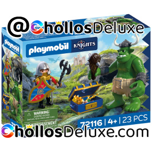 Playmobil Knights Set Troll con Tesoro