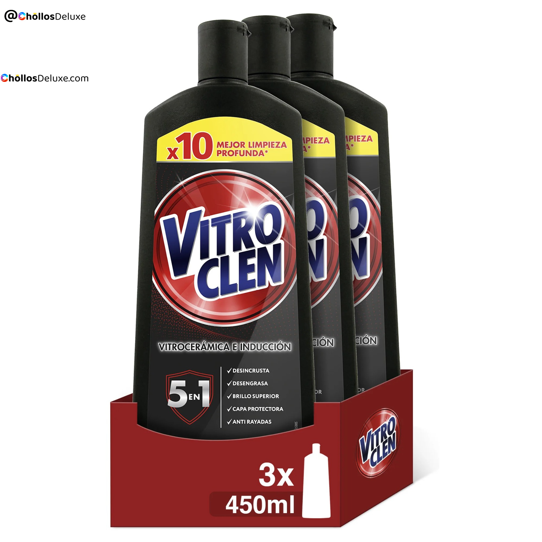 3x Vitroclen Limpiador de Vitrocerámica 450ml