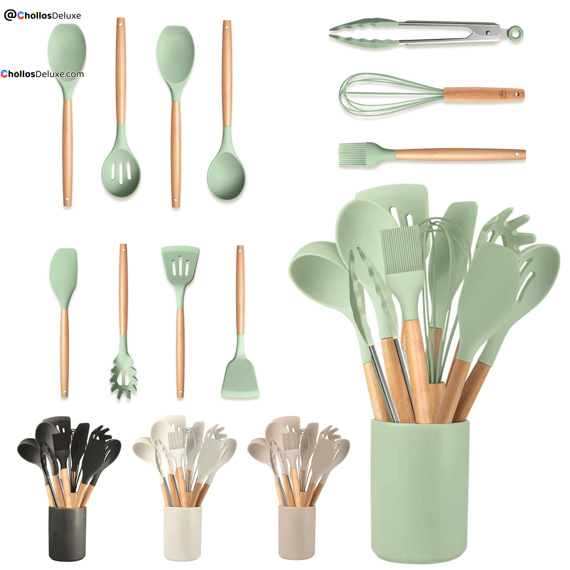 Juego de Utensilios de Cocina de Silicona