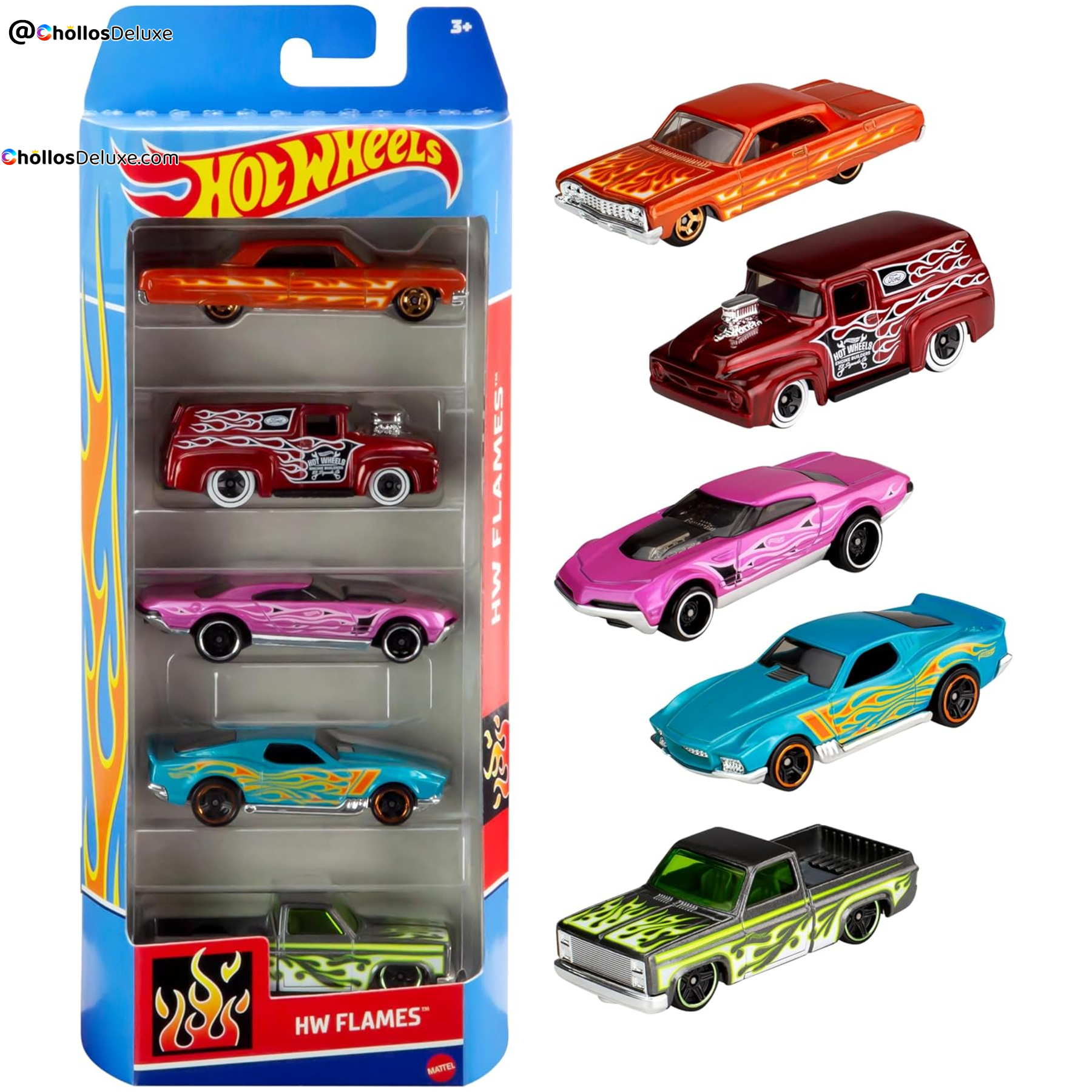 Hot Wheels 5 Coches Escala 1:64
