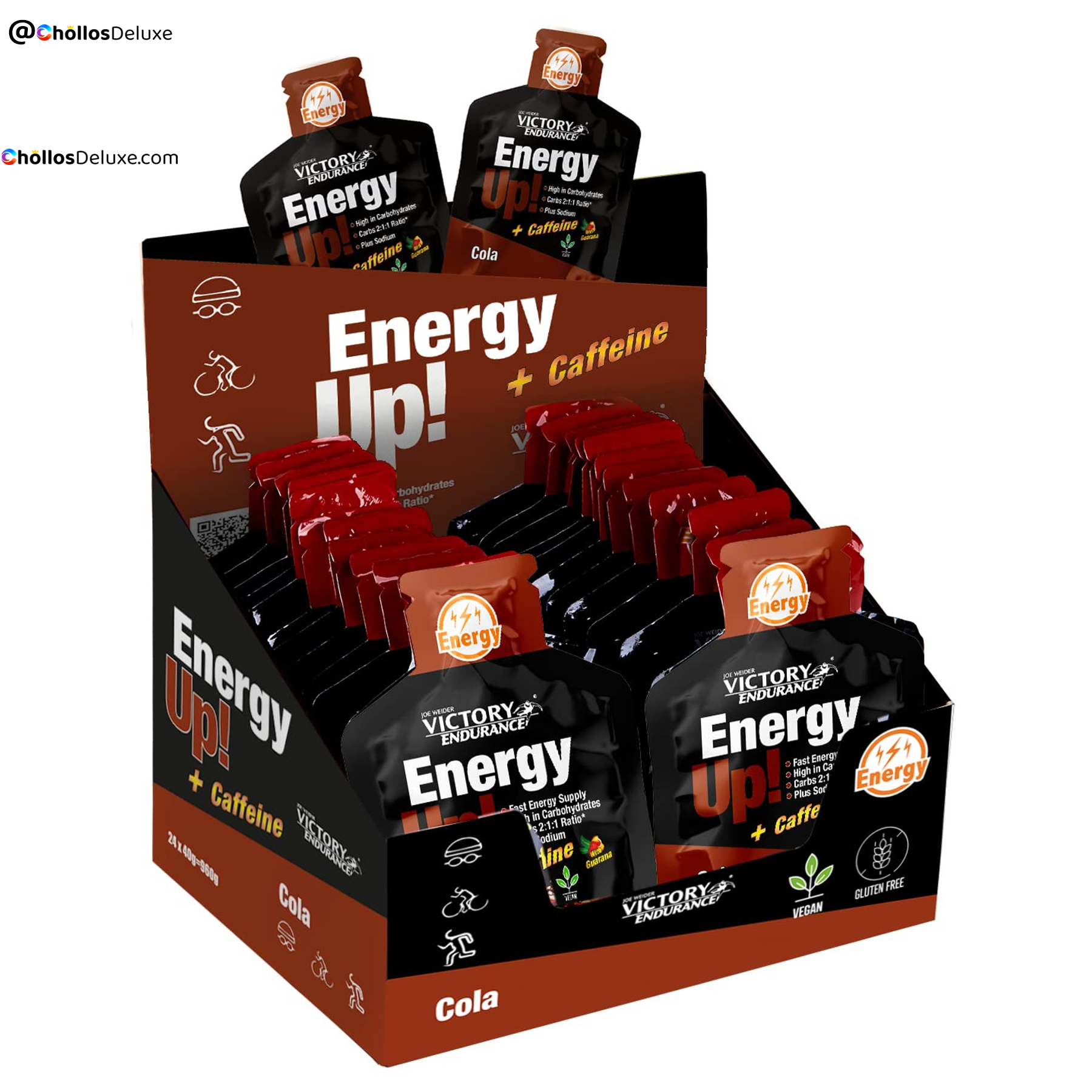24x Victory Endurance Energy Up Gel Cola 40g
