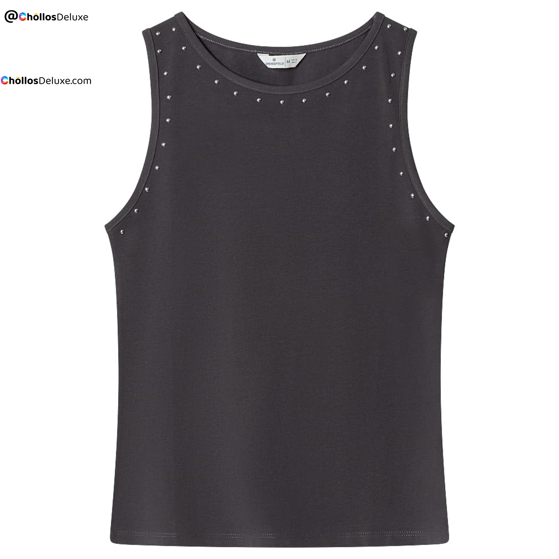 Springfield Camiseta de Tirantes con Tachas
