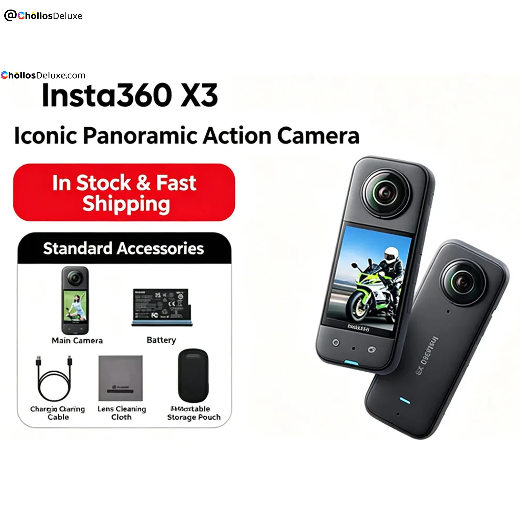 Insta360 X3 Cámara de Acción 360° 5.7K