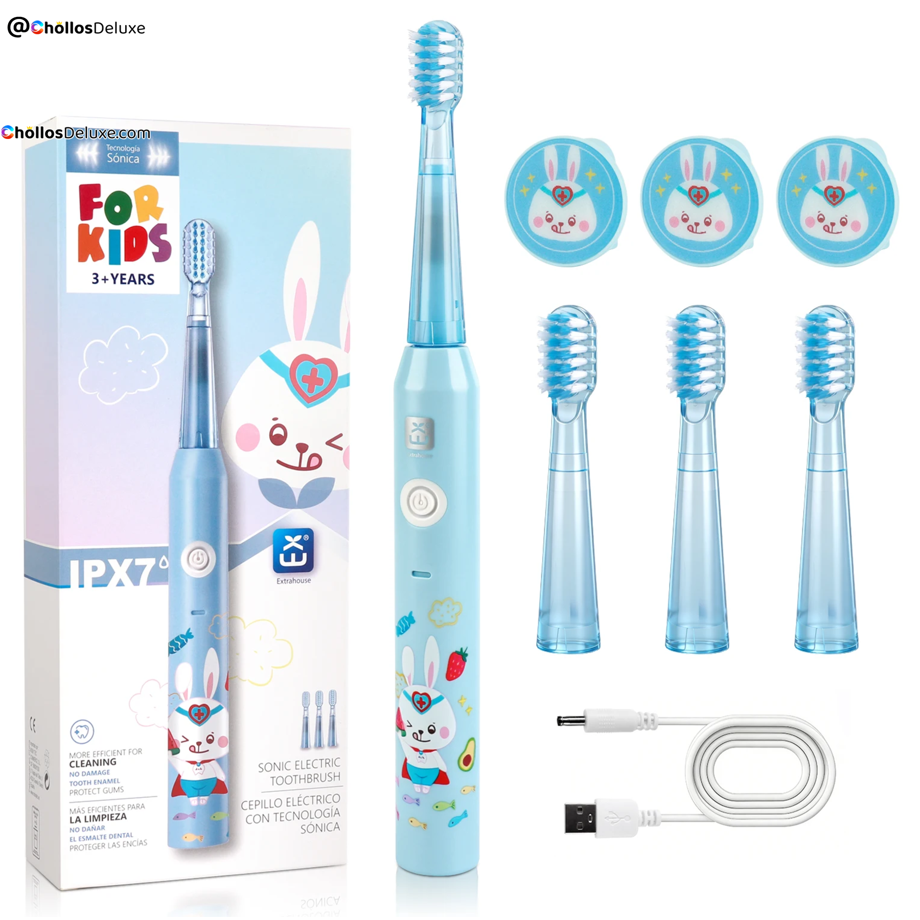 Cepillo Eléctrico Infantil IPX7 3 Modos